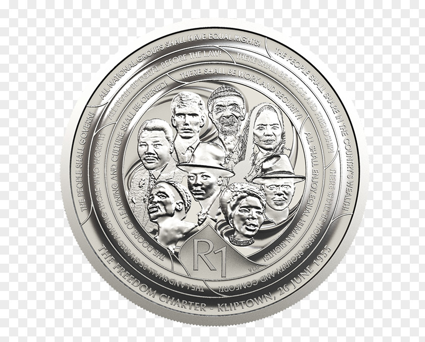 Silver South African Mint Congress Of The People Krugerrand PNG