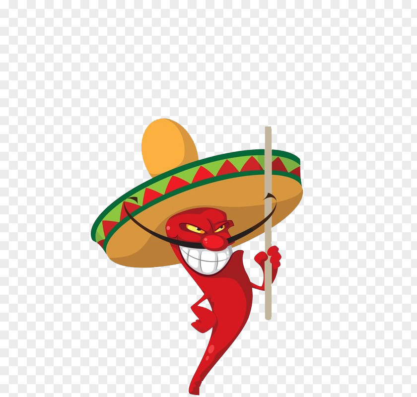 Evil Cartoon Man Chili Pepper Mexican Cuisine Con Carne Capsicum Annuum Clip Art PNG