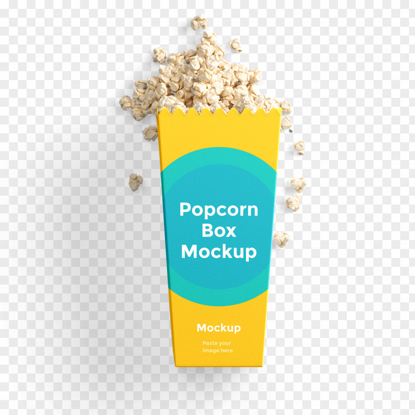 Packed Popcorn Box Packaging And Labeling PNG