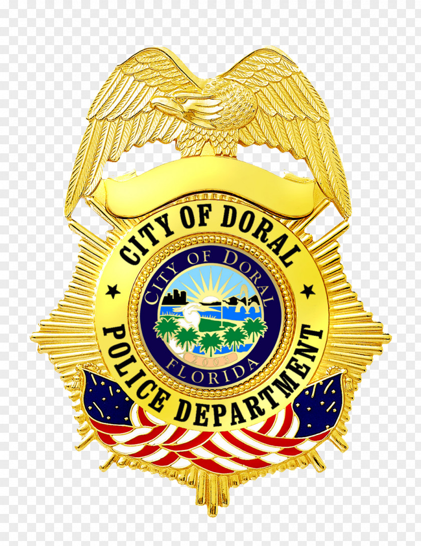 Police City Of Doral Department Miami Badge PNG