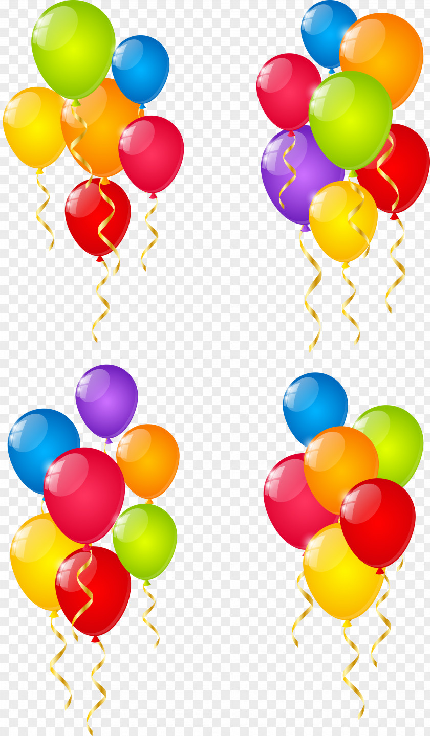 Colored Balloons Holiday Birthday Gift Toy Balloon PNG