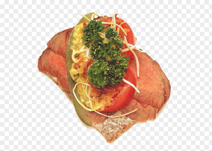 European And American Style Terror Smoked Salmon Smørrebrød Open Sandwich Dish Prosciutto PNG