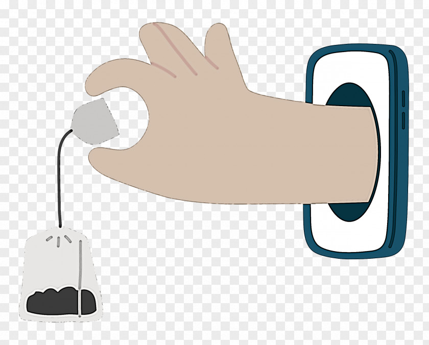 Hand Pinching Teabag PNG