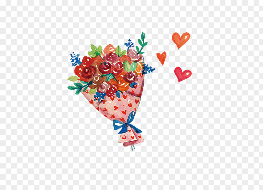 Cartoon Bouquet Of Flowers Flower PNG