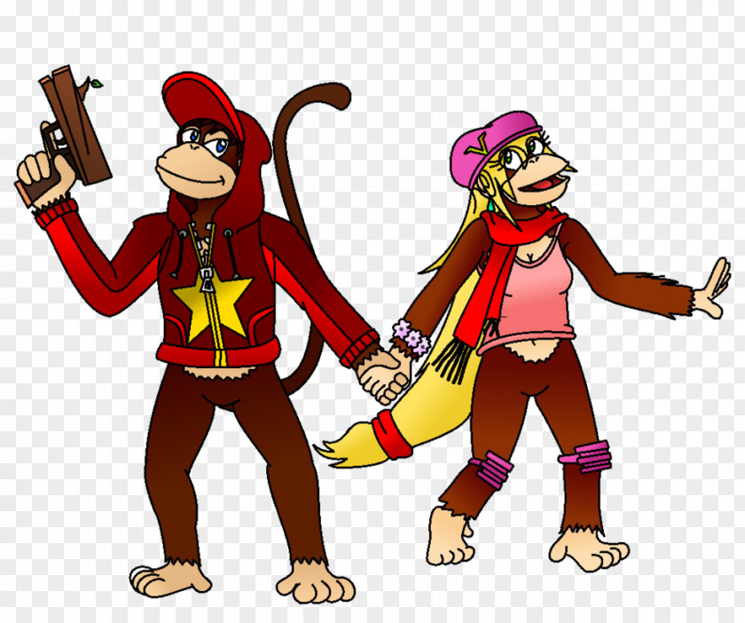 Dixie Kong And Diddy Vertebrate Human Behavior Fiction PNG