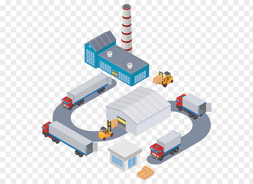 Manufacturing Infographic Factory Warehouse Logistics PNG