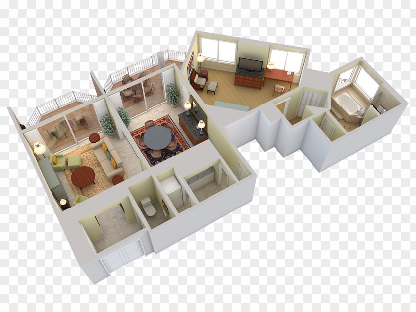 Bed Plan 3D Floor Apartment House Building PNG