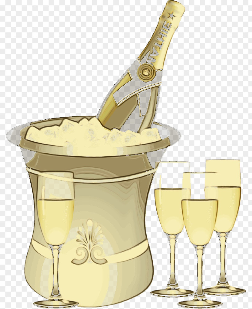 Bucket Sparkling Wine Champagne Bottle PNG