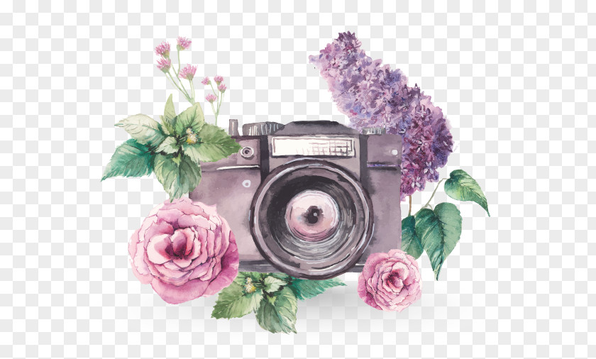 Camera Watercolor Painting Photography PNG