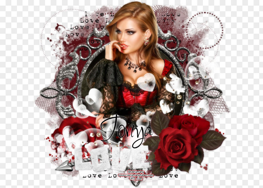 Valentine's Day Rose Family Love Album Cover PNG