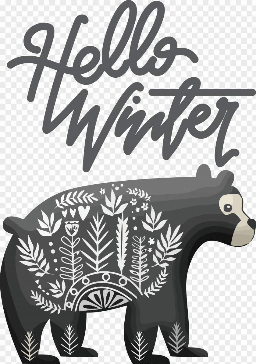 Bears Logo Font Black And White White PNG