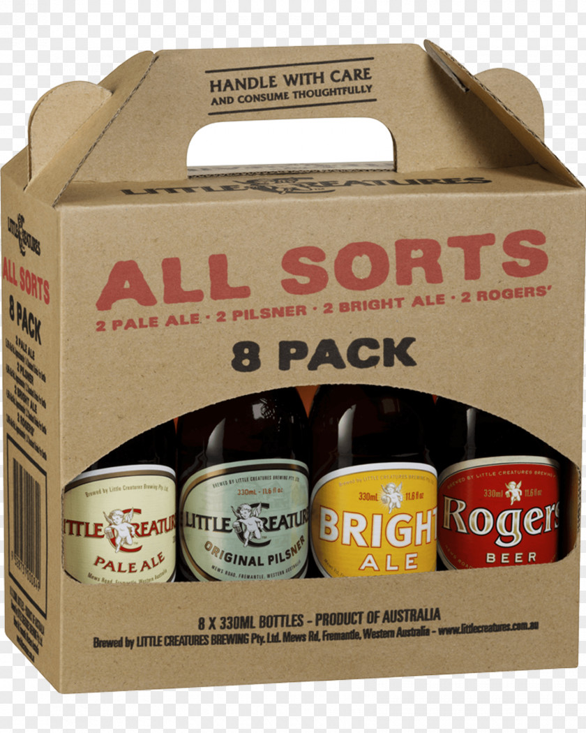 Beer Pack Little Creatures Brewery Bottle Alcoholic Drink Carton PNG