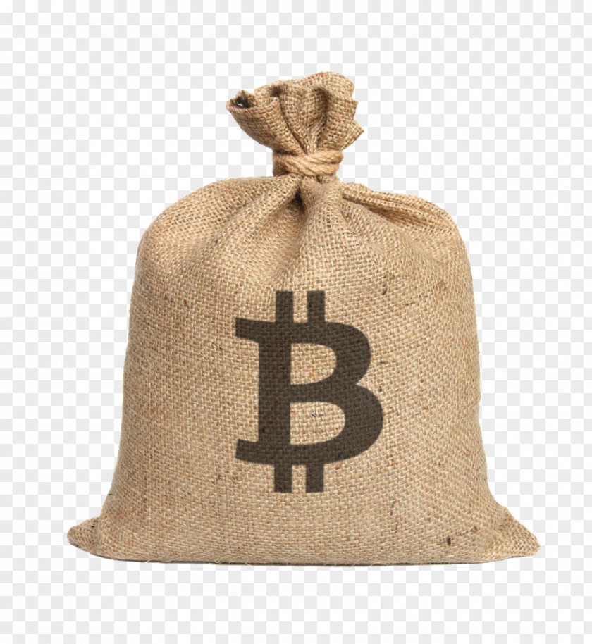 Bit Coin Gunny Sack Bag Hessian Fabric Paper Bitcoin PNG