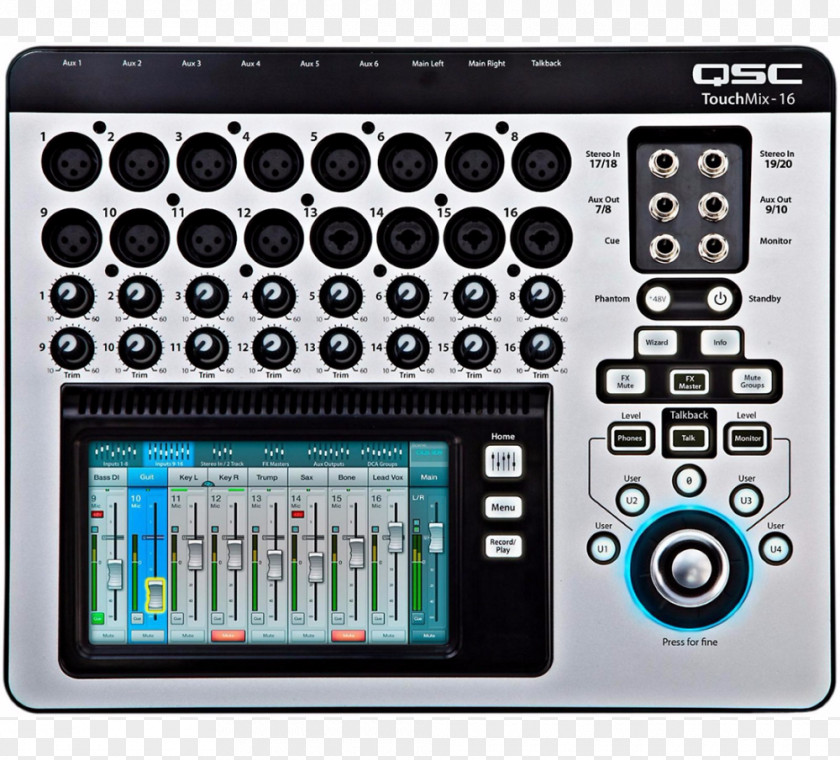 Microphone QSC TouchMix-16 Audio Mixers TouchMix-30 Pro Products PNG