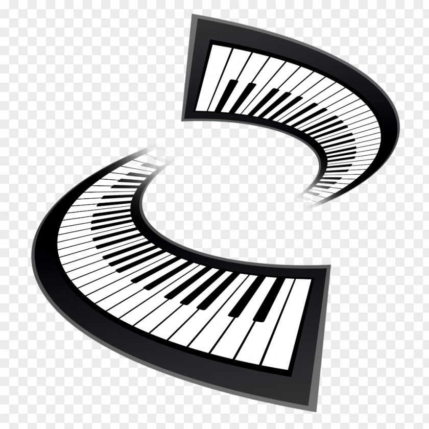 Piano Keyboard Black And White Musical PNG