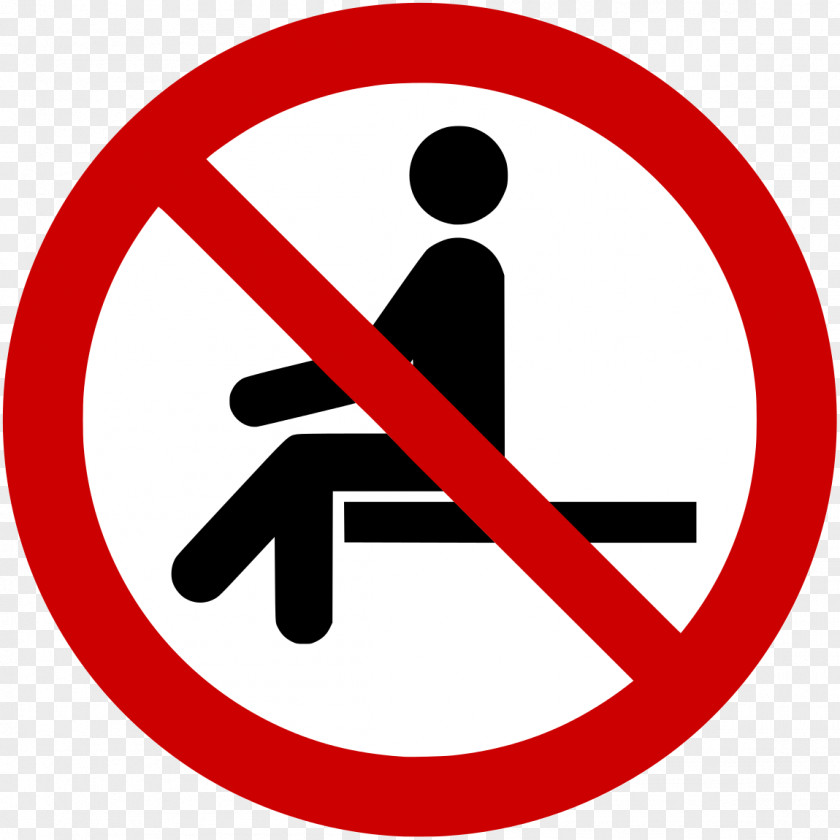 Prohibited Sitting Sign No Symbol Safety Health PNG
