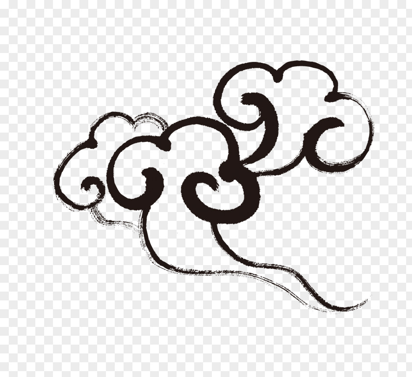 Ink Clouds Wash Painting Cloud PNG