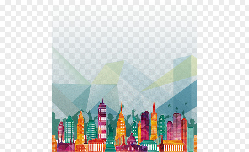 Color City Poster Advertising Wallpaper PNG