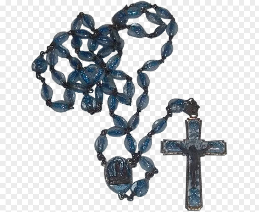 Glass Bead Lourdes Jewellery Rosary Necklace PNG