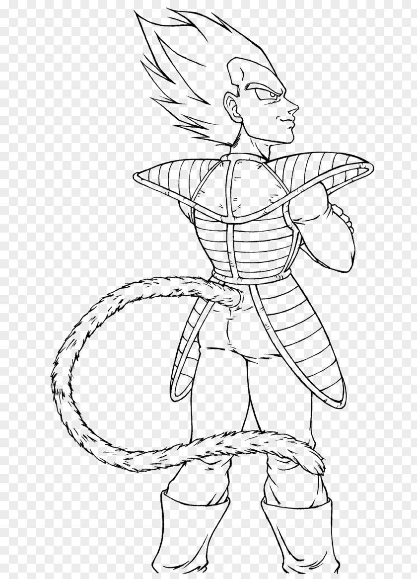 Goku Line Art Vegeta Drawing Saiyan PNG
