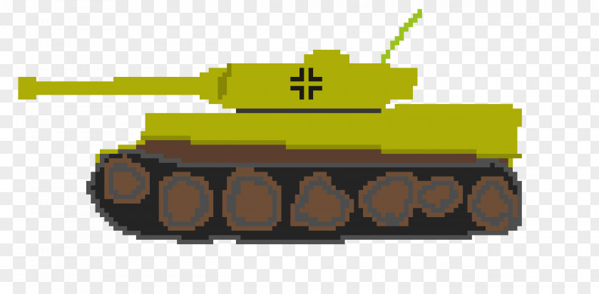 Tank Churchill Tiger I Pixel Art PNG