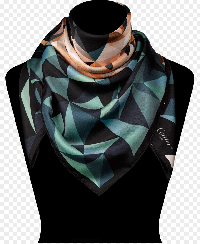 Twill Scarf Silk Neck Van Teal PNG