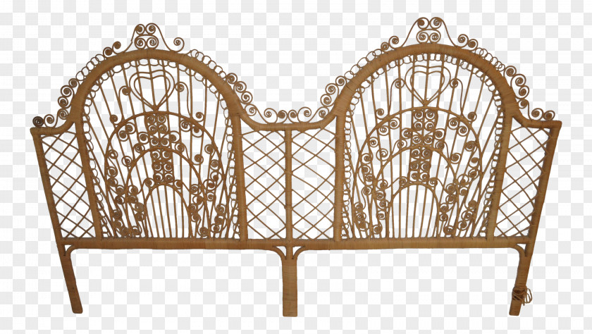 Wicker Bedside Tables Headboard Furniture PNG