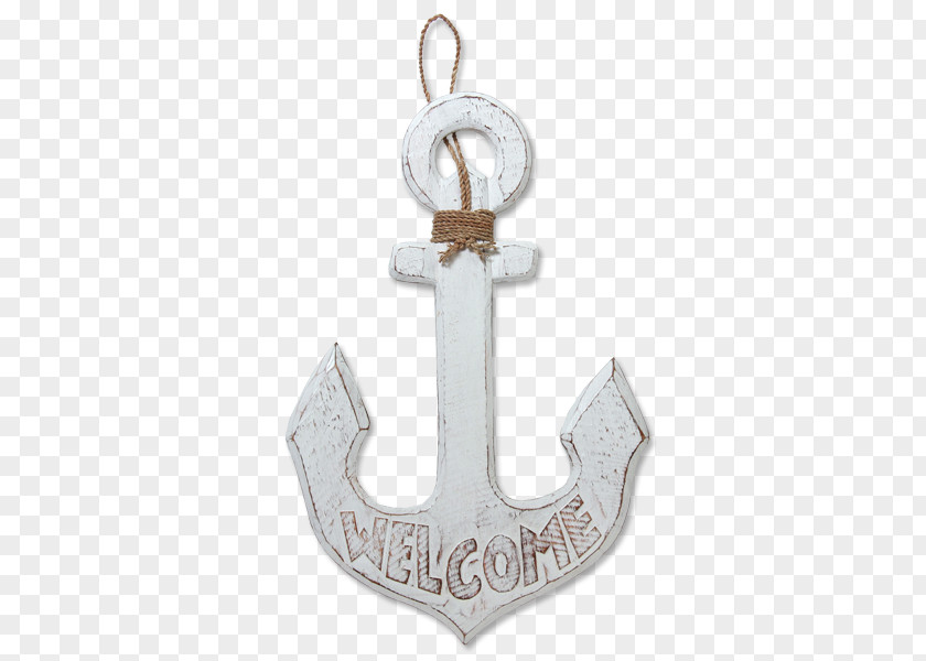 Anchor Welcome Hanger Wood Rope Accent Wall PNG