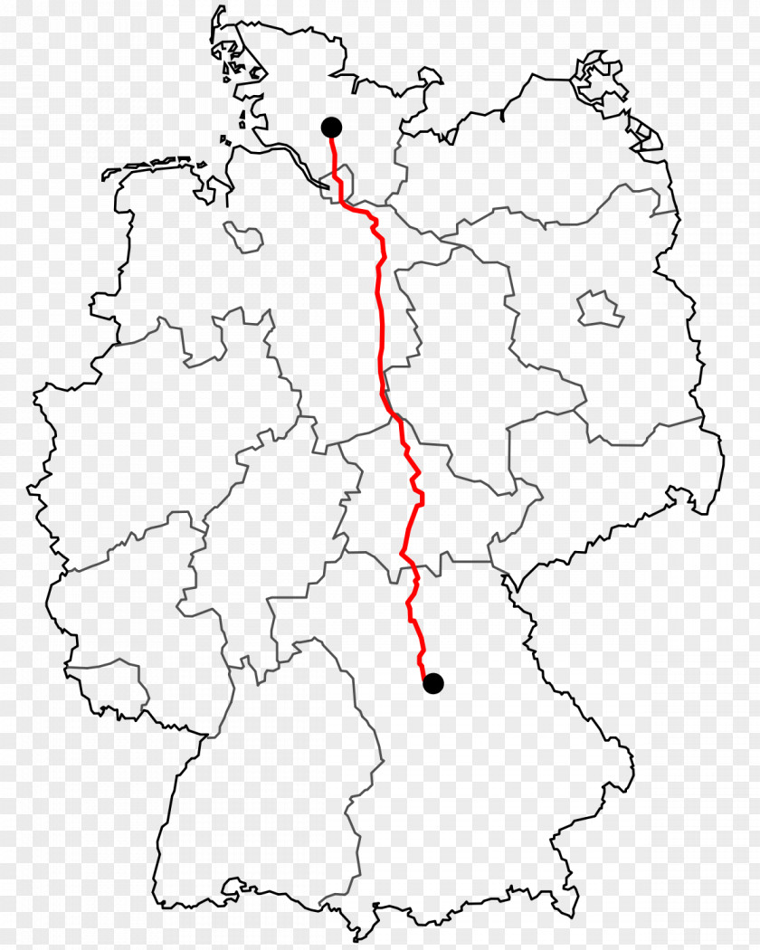 Map Bundesstraße 2 Hamburg Stuttgart 169 PNG