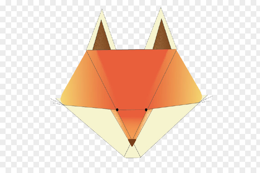 Mr Fox Origami Paper Triangle PNG
