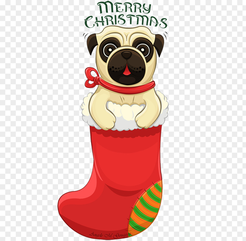 Puppy Pug Clip Art Santa Claus Christmas Day PNG