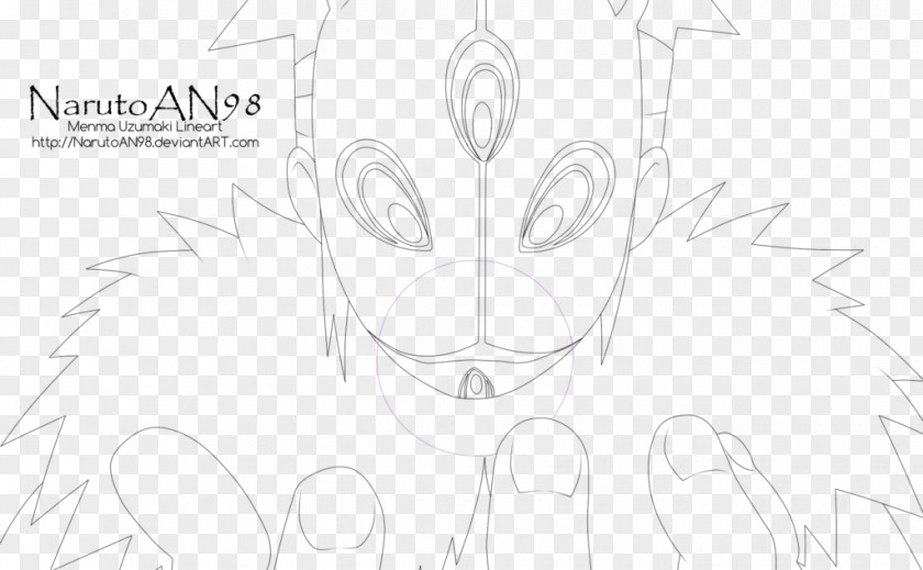 Menma Naruto Sketch Line Art Graphics Product Design Cartoon PNG