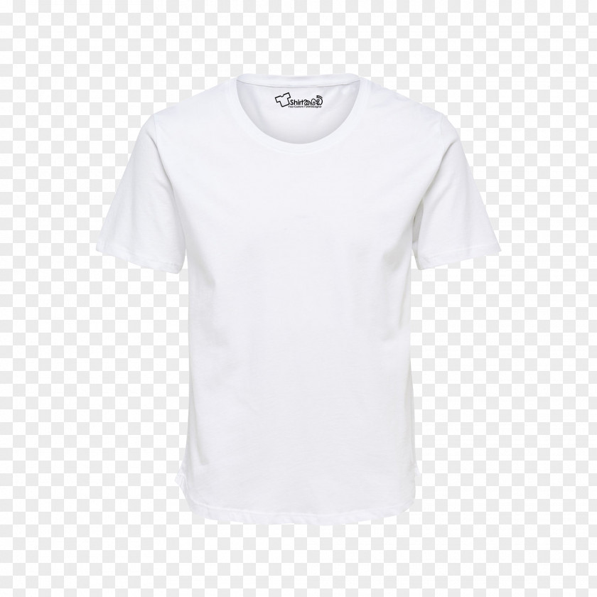 White Tshirt T-shirt Sleeve Clothing Collar Shoulder PNG