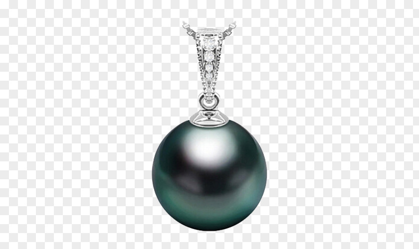 Elsa Ilsa Water Pearl Necklace Tahitian Pendant Jewellery Diamond PNG