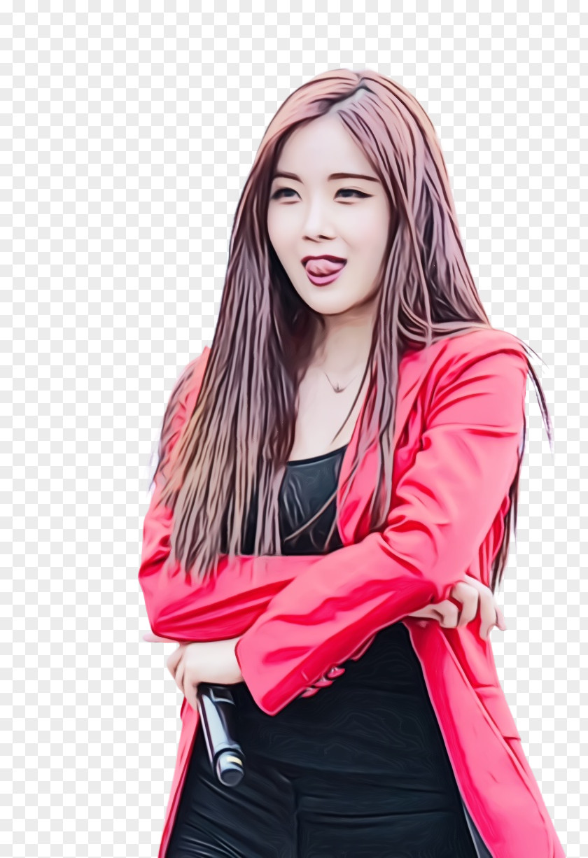 Hyunyoung Beauty Rainbow K-pop Hair Coloring PNG