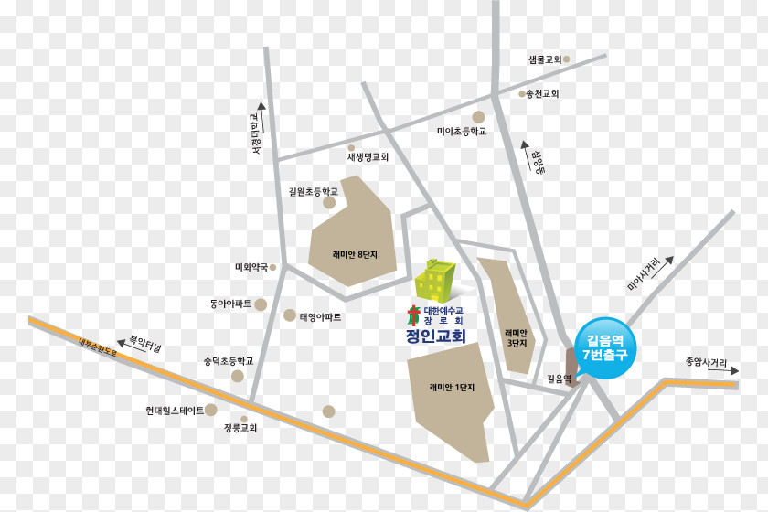 Jeongin 정인교회 Samyang-dong 首尔崇德小学 북악터널 Presbyterian Church Of Korea PNG