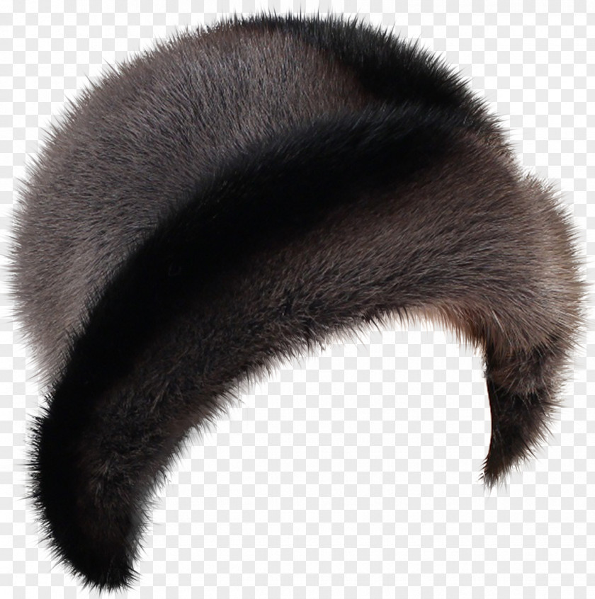 Fur Hat Furcap Snout Black M PNG