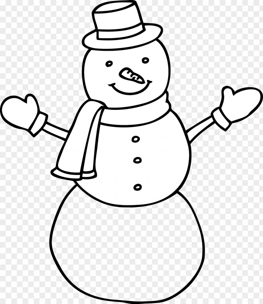 Snowman Coloring Book Christmas Pages Image Day PNG