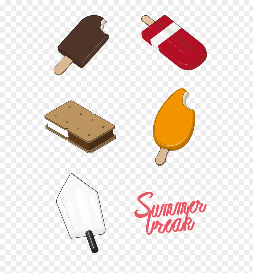 Summer Break Logo Food Font PNG