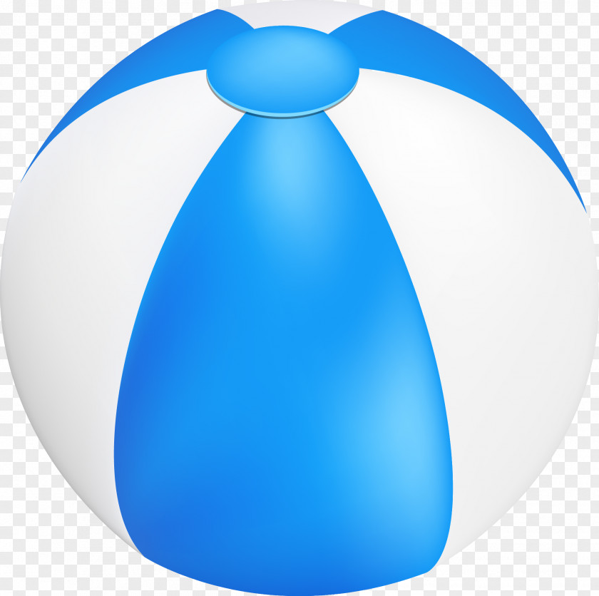Vector Hand Painted Blue Ball Beach PNG