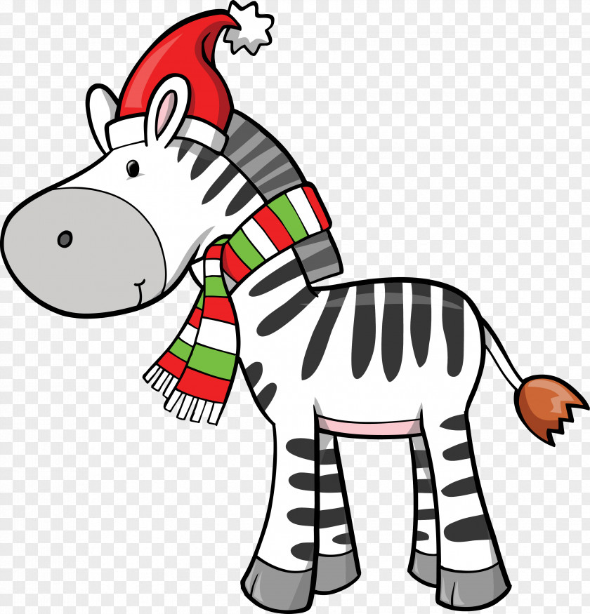 Zebra Christmas And Holiday Season Clip Art PNG