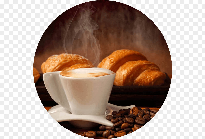 Croissant Cafe Coffee Bakery Cappuccino PNG