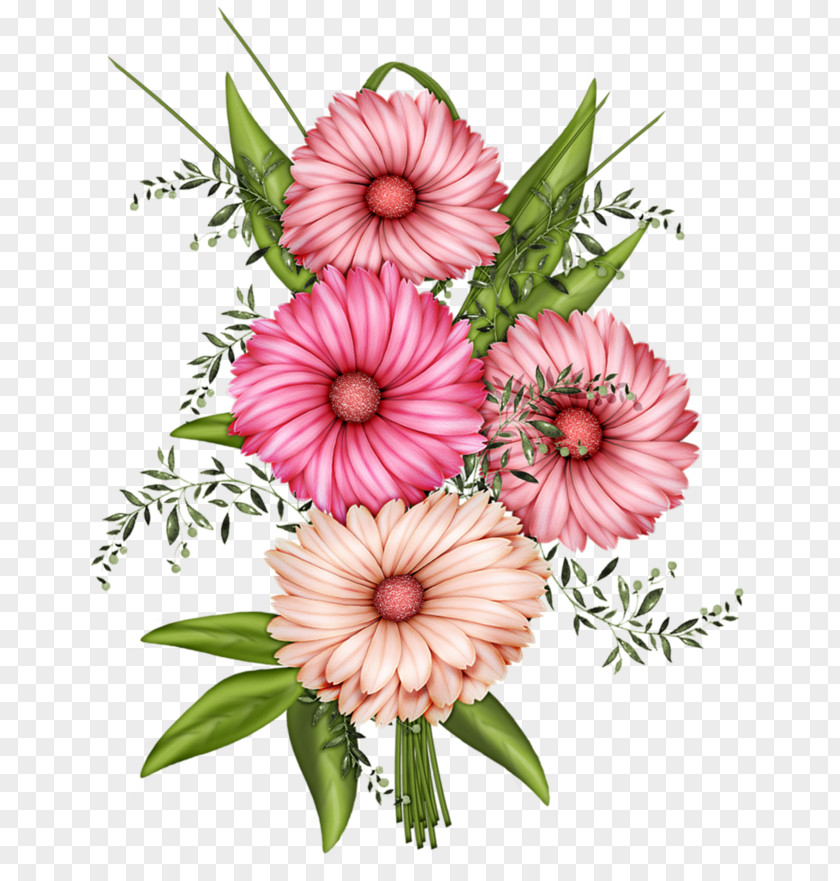 Design Elements Pink Flowers Cut Clip Art PNG