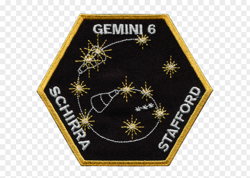 Nasa Project Gemini 6A NASA Mission Patch Space Rendezvous PNG