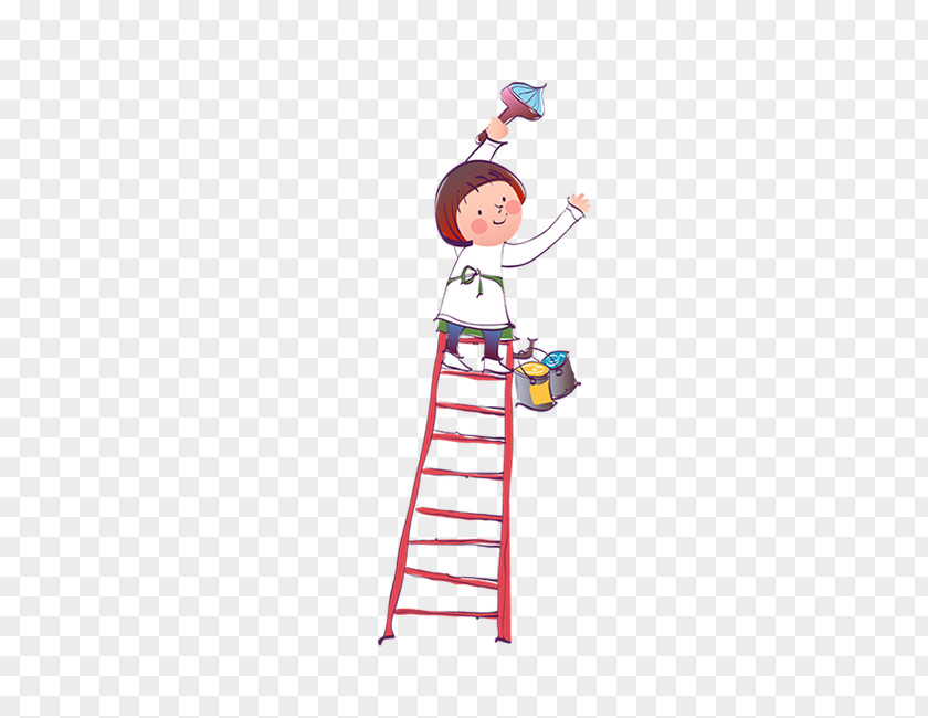 Character Ladder Child Fundal Cartoon PNG