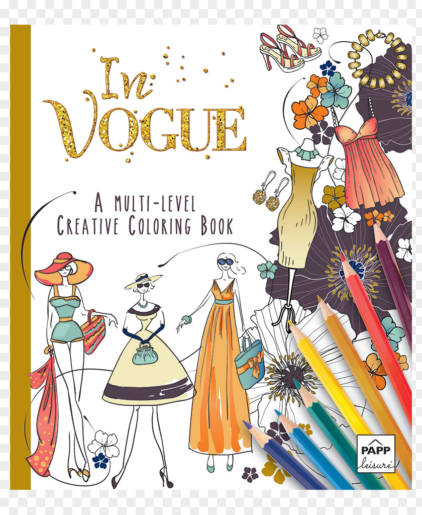 Creative Break Design Vogue Colouring Book Illustration Goes Pop Coloring Inspirations: Art Activity Pages To Relax And Enjoy! PNG