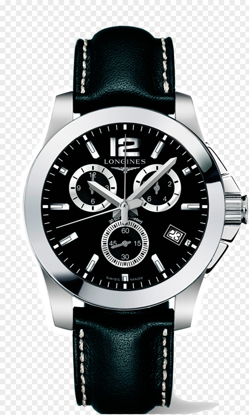 Men's Watch Longines Chronograph Quartz Clock Swiss Made PNG