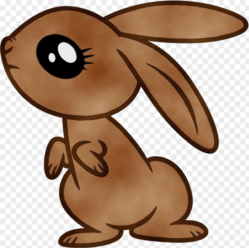 Cartoon Brown Hare Animation Animal Figure PNG