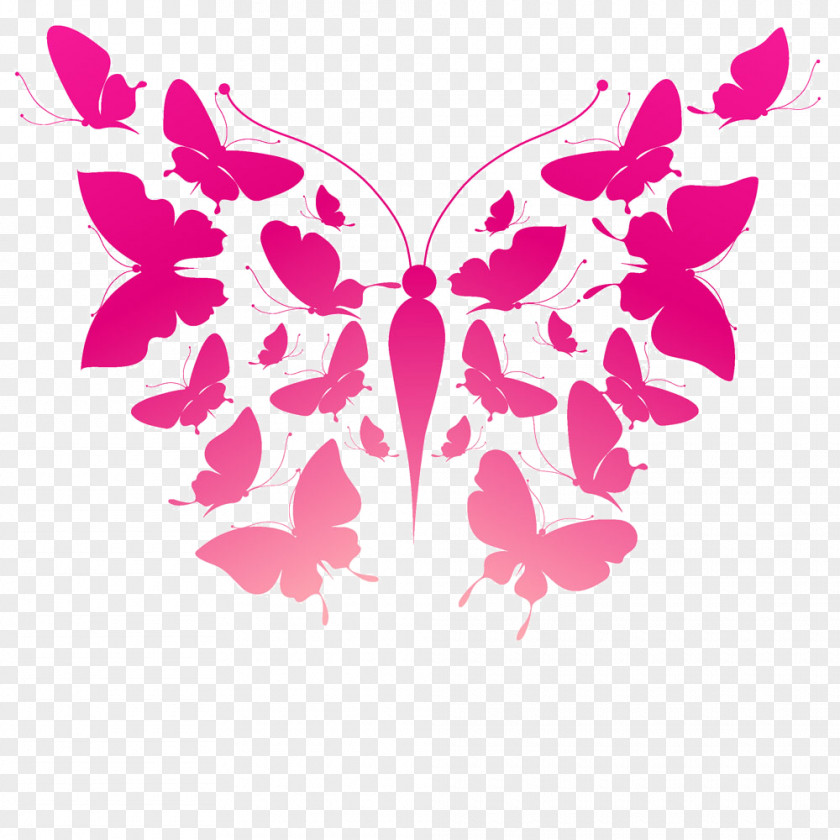 Pink Butterfly,Vector Icon PNG