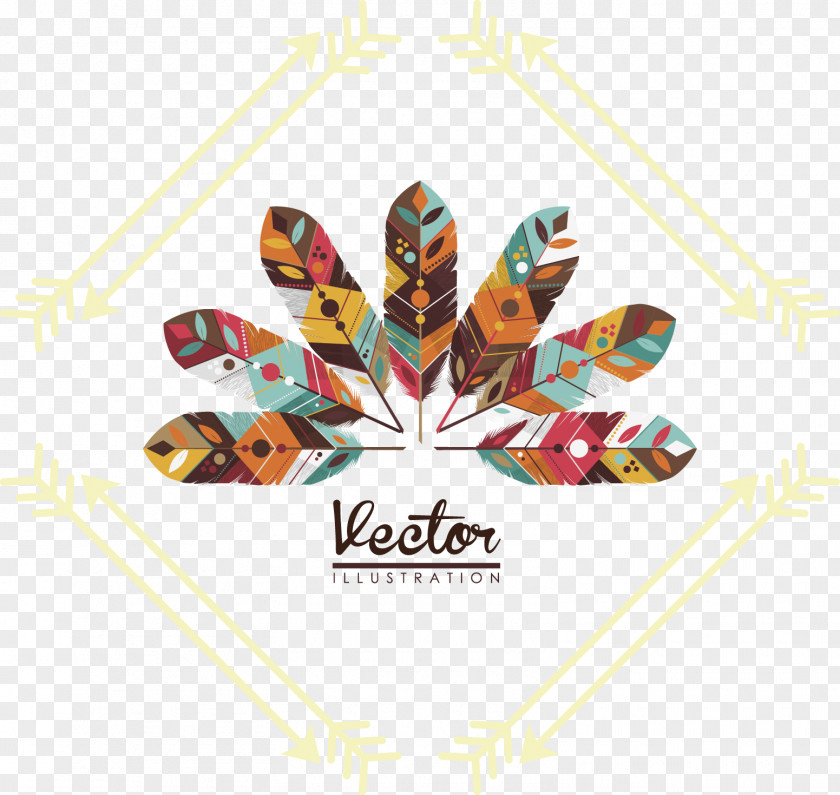 Vector Feather Boho-chic Illustration PNG